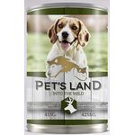 ΚΟΝΣΕΡΒΑ ΣΚΥΛΩΝ ΜΕ ΤΑΡΑΝΔΟ PET'S LAND DOG GAME 415gr