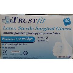 Χειρουργικά LATEX, TOP GLOVE Μαλαισίας Με πούδρα ENW