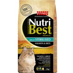 ΚΡΟΚΕΤΑ ΓΑΤΑΣ NUTRIBEST CAT STERILISED SALM& RICE 8kg