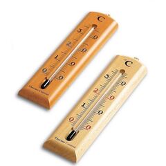 Θερμόμετρο τοίχου ξύλινο thermo control 0+35°C 22cm