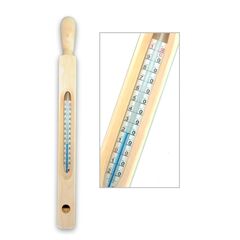 Θερμόμετρο βρασμού ξύλινο με λαβή 0+110°C