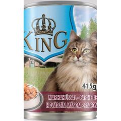 ΚΟΝΣΕΡΒΑ ΓΙΑ ΓΑΤΕΣ ΜΕ ΜΟΣΧΑΡΙ  KING CAT BEEF 415gr