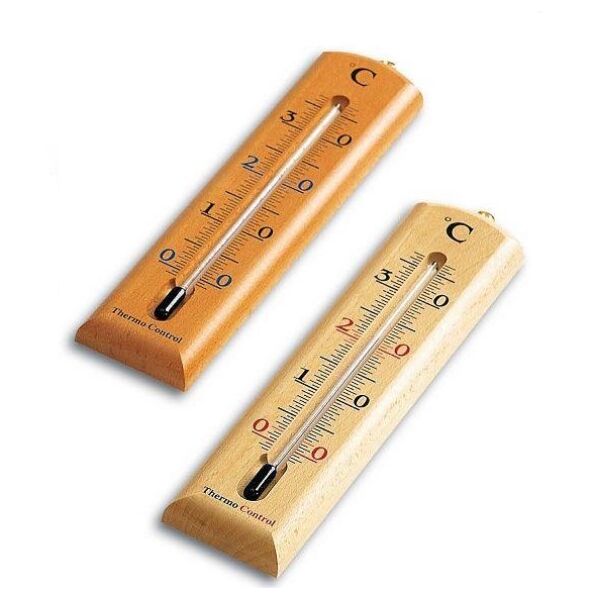 Θερμόμετρο τοίχου ξύλινο thermo control 0+35°C 22cm