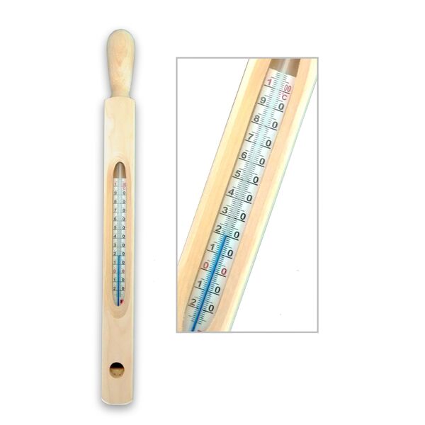Θερμόμετρο βρασμού ξύλινο με λαβή 0+110°C