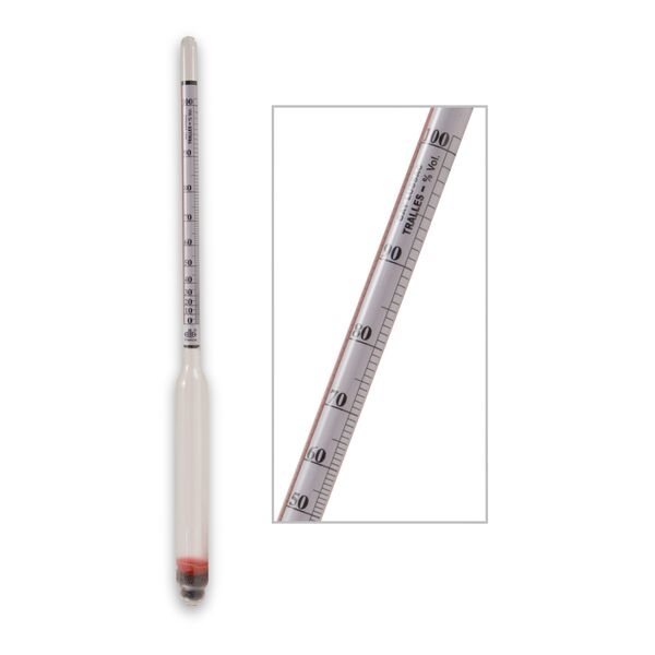 Αλκοολόμετρο 0-100% (G.Lussac/Tralles/Vol%)  10-44 (Cartier)