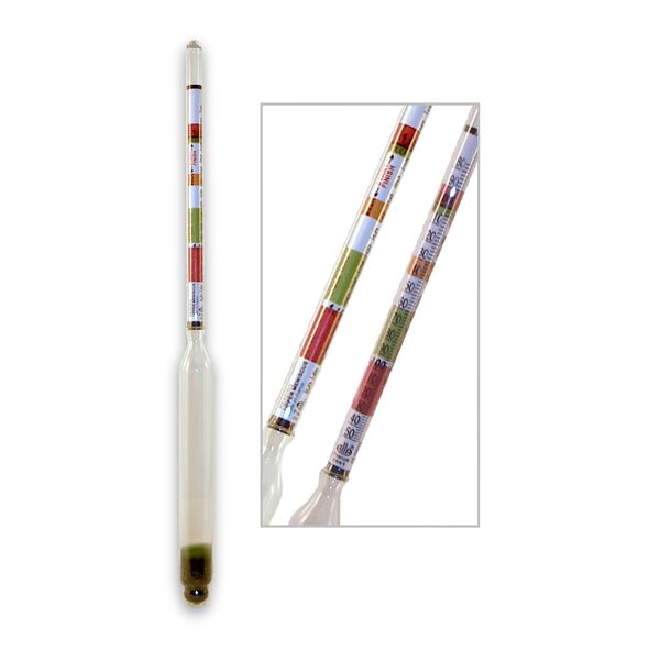 Πυκνόμετρο Μπύρας/Κρασιού 0,980-1,150Spgr / 0-18%Vol. / -