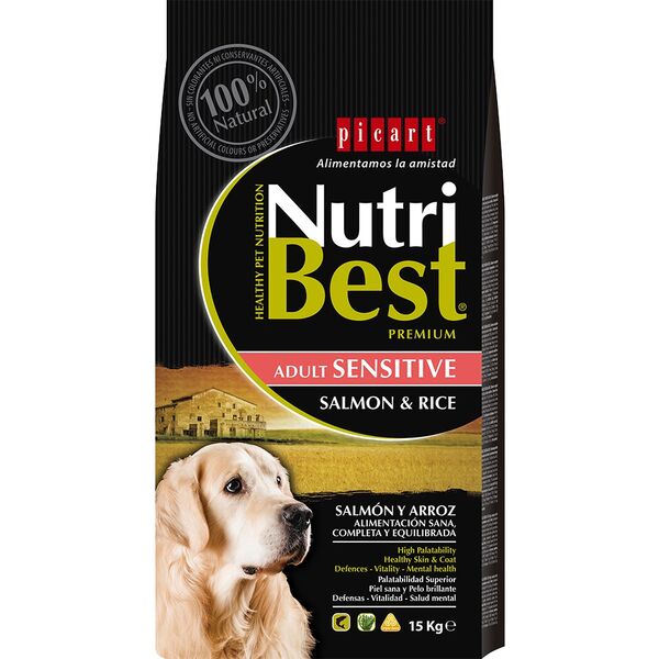 ΚΡΟΚΕΤΑ ΣΚΥΛΟΥ NUTRIBEST ΣΟΛΩΜ. SENSITIVE 15 KG