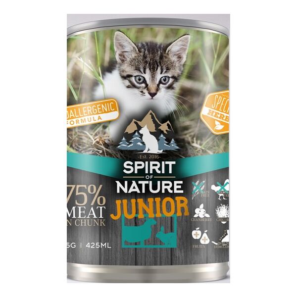 ΚΟΝΣΕΡΒΑ SPIRIT OF NATURE CAT JUNIOR 415gr