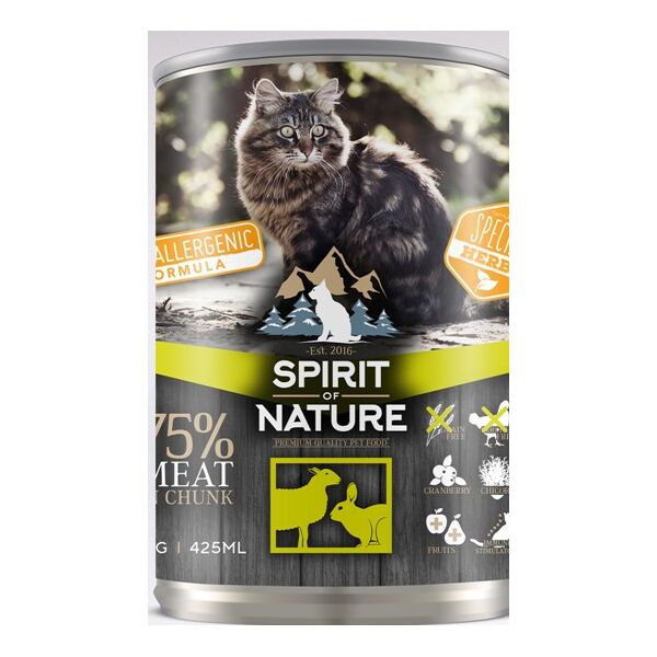 ΚΟΝΣΕΡΒΑ ΓΑΤΑΣ ΑΡΝΙ SPIRIT OF NATURE CAT LAMB 415gr