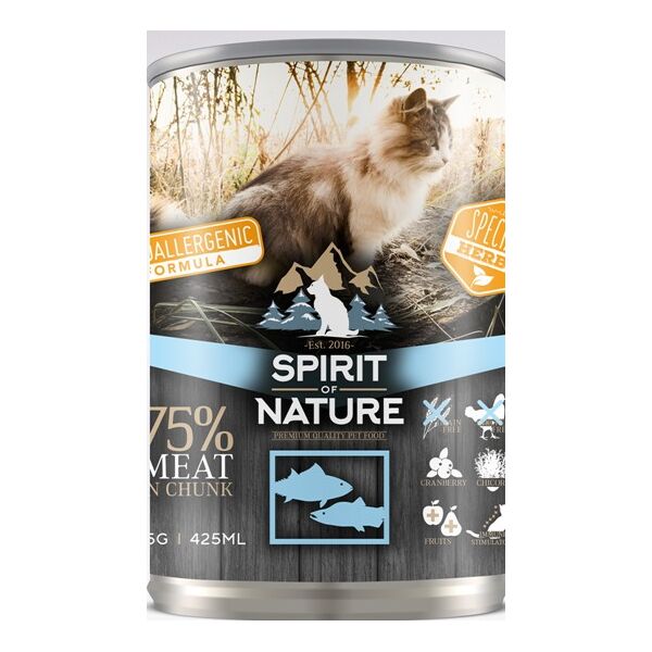 ΚΟΝΣΕΡΒΑ ΓΑΤΑΣ ΣΟΛ-ΤΟΝΟ SPIRIT OF NATURE CAT SALMON 415gr