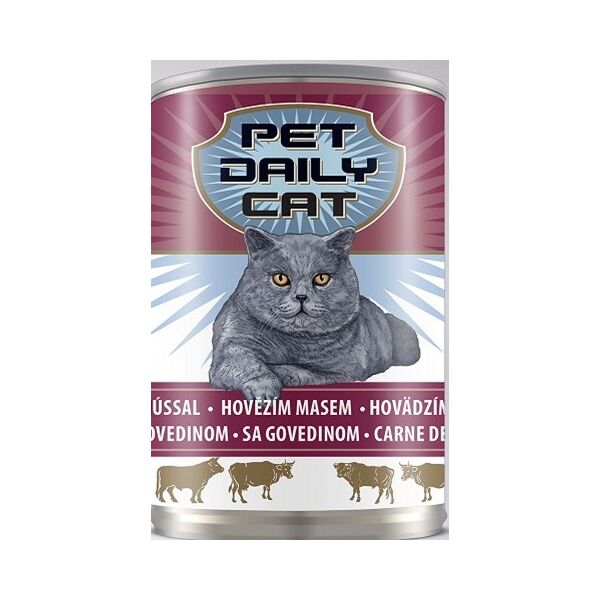 ΚΟΝΣΕΡΒΑ ΓΙΑ ΓΑΤΕΣ ΜΟΣΧΑΡΙ PET DAILY CAT BEEF 415gr
