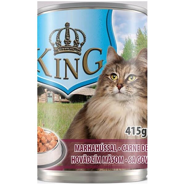 ΚΟΝΣΕΡΒΑ ΓΙΑ ΓΑΤΕΣ ΜΕ ΜΟΣΧΑΡΙ  KING CAT BEEF 415gr
